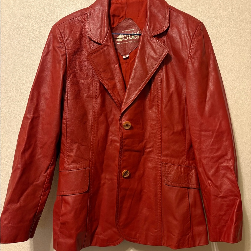 Women’s Red Leather Jacket